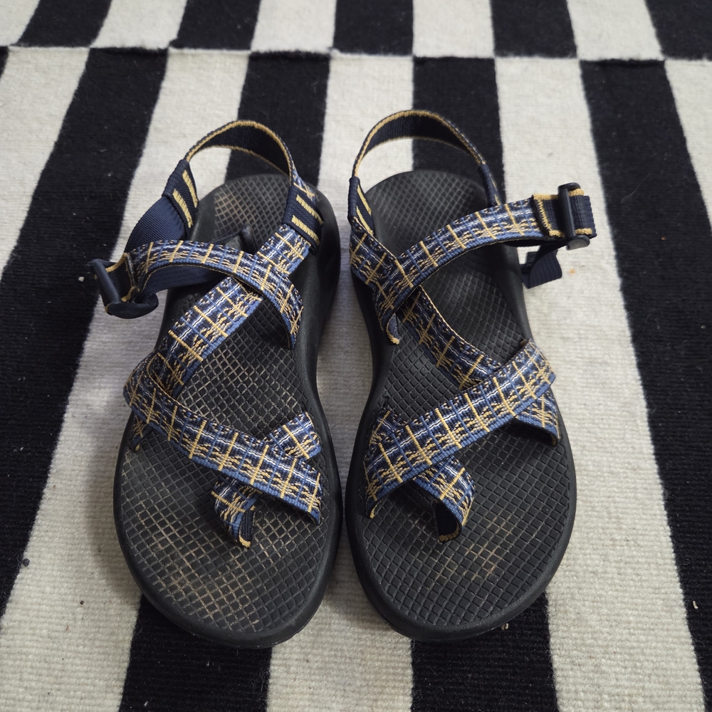 Chaco‎ Women's Navy and Yellow Strappy Sandals - Picture 9 of 9